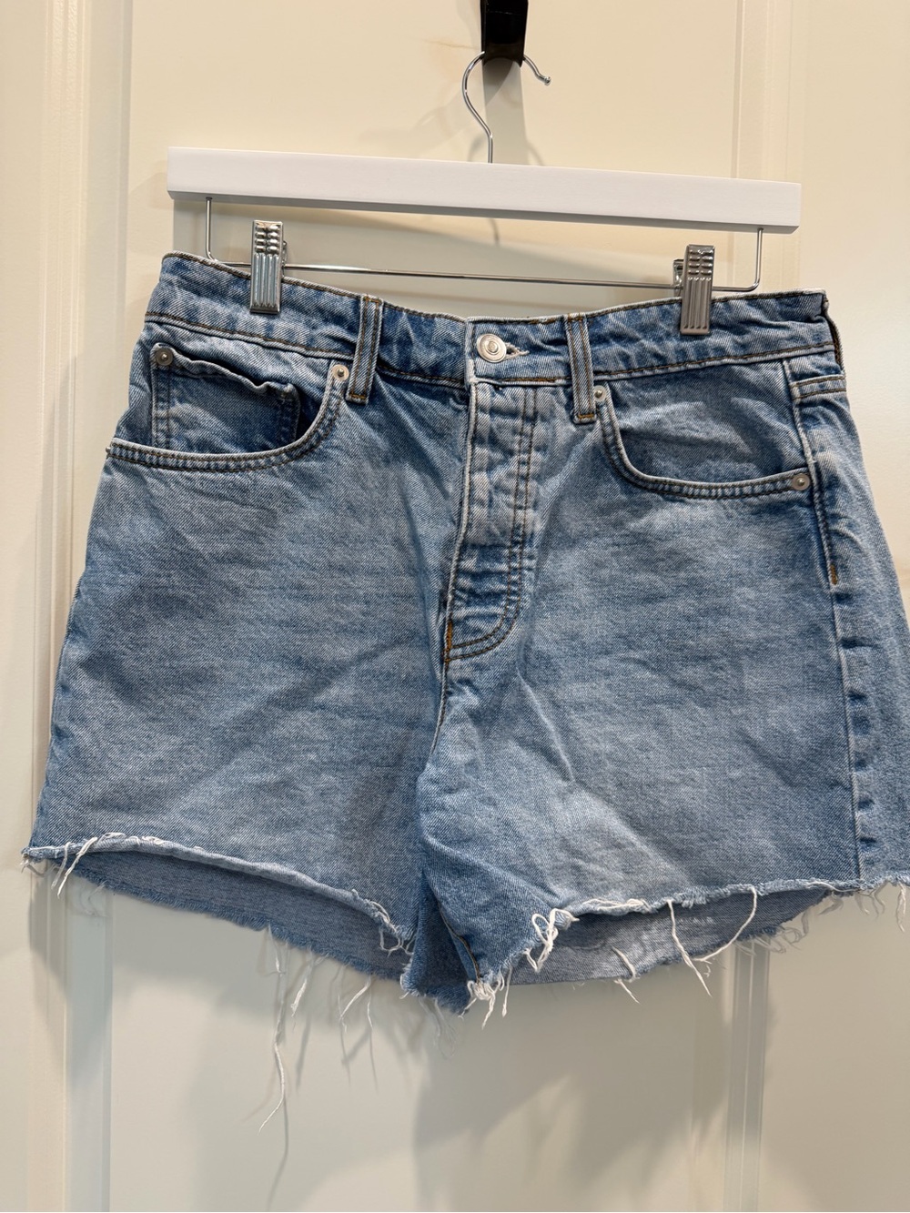 Gianni Bini Light Blue Distressed Denim Shorts